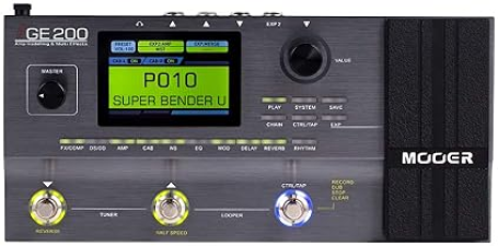 MOOER GE200 MULTI-EFFECTS PEDAL GUITAR AMP MODELING PROCESSOR FX BOARD FOR ELECTRIC GUITAR