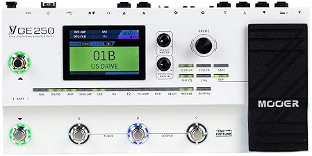 MOOER GE250 MULTI EFFECTS PROCESSOR WITH FX LOOP, TONE CAPTURE, MIDI, DRUM MACHINE, LOOPER