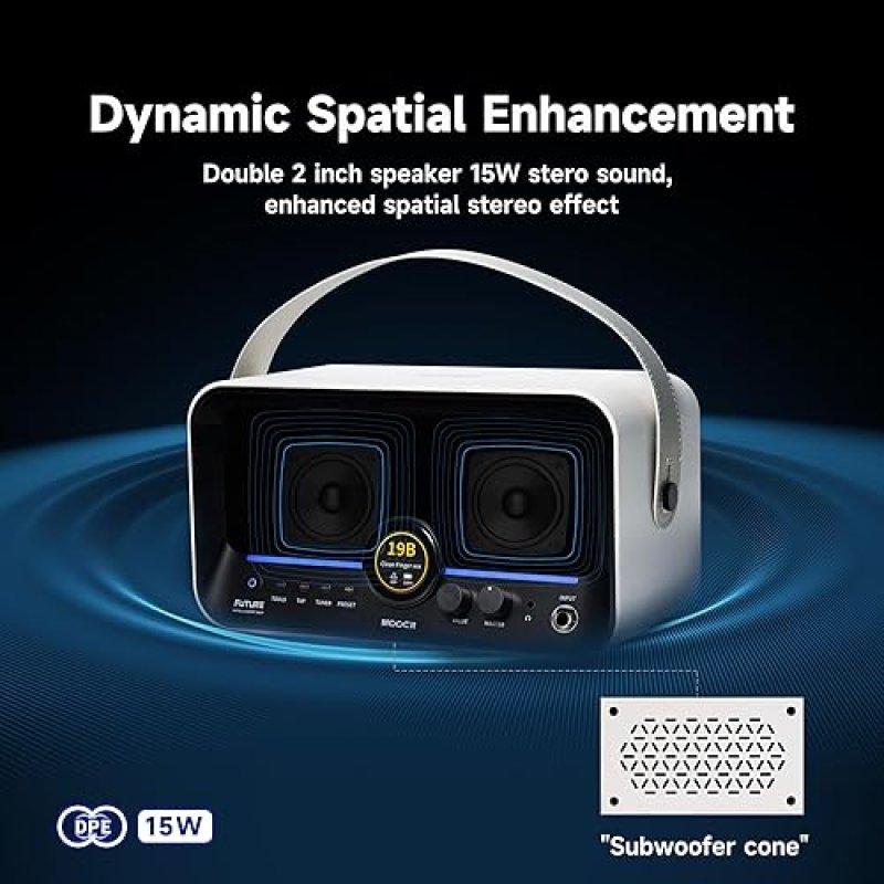 MOOER F15I 15W AI SMART GUITAR AMP, TOUCH SCREEN, 55 AMP MODELS, 66 EFFECTS, 6H PLAYTIME