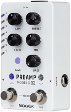 MOOER X2 DIGITAL PREAMP PEDAL 14 GUITAR PREAMP MODELS, 3 CAB SIMS, MULTI-EFFECTS PEDAL