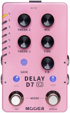 MOOER X2 GUITAR DELAY PEDAL 14 VINTAGE MODERN DELAY EFFECTS, ANALOG, TAPE, LOW-BIT, PINGPONG