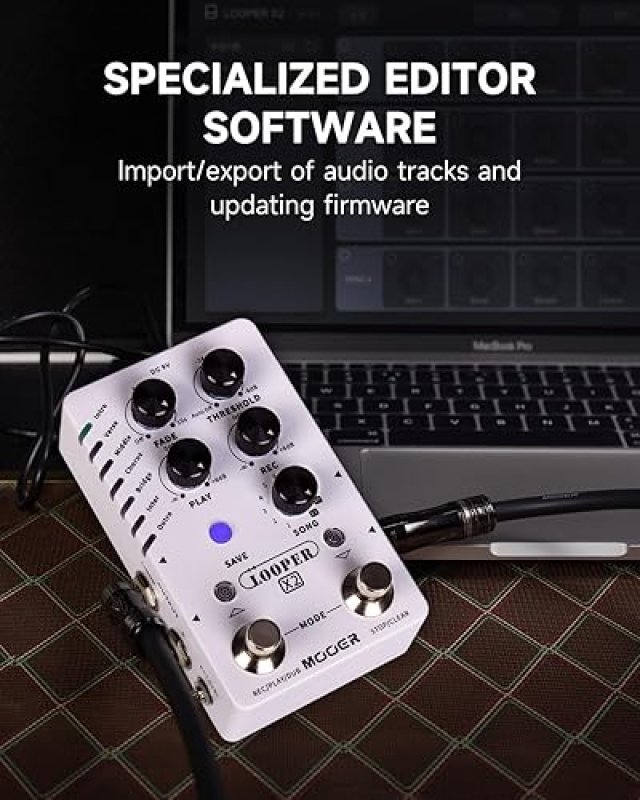 MOOER LOOPER X2 STEREO GUITAR LOOPER PEDAL, 300MIN, 77 SLOTS, FADE OUT, FOR ELECTRIC BASS ACOUSTIC