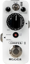 MOOER MICRO LOOPER II GUITAR PEDAL 480 MIN RECORDING, AUTO REC, 3 BANKS, 16 SLOTS EACH