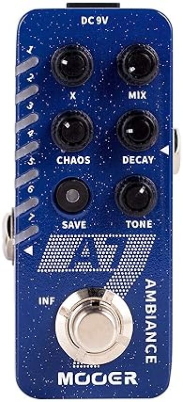 MOOER A7 REVERB GUITAR PEDAL 7 REVERB EFFECTS, SAVE SETTINGS, INFINITE TRAIL, BUFFER TRUE BYPASS