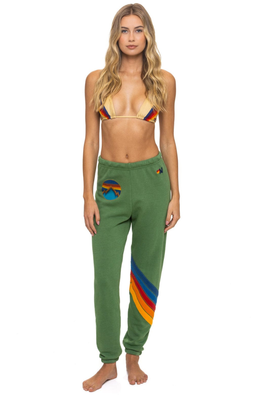 AVIATOR NATION ALL SEASONS CIRCLE CHEVRON SWEATPANTS - PALM