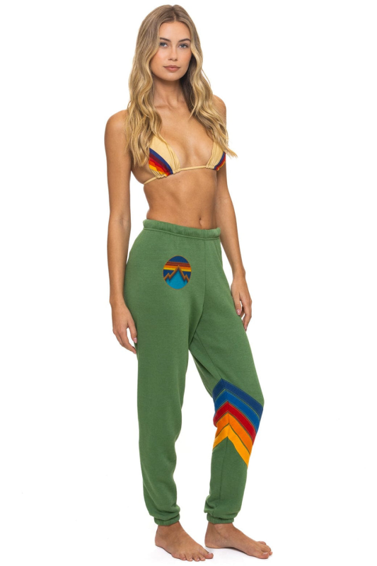 AVIATOR NATION ALL SEASONS CIRCLE CHEVRON SWEATPANTS - PALM