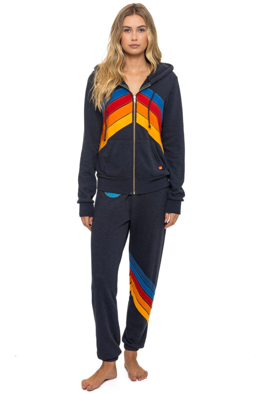 AVIATOR NATION ALL SEASONS CIRCLE CHEVRON SWEATPANTS - CHARCOAL