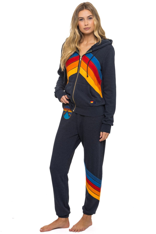AVIATOR NATION ALL SEASONS CIRCLE CHEVRON SWEATPANTS - CHARCOAL