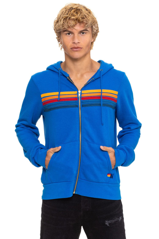 AVIATOR NATION 5 STRIPE HOODIE - ADVENTURE BLUE