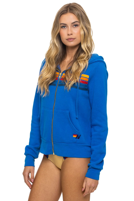 AVIATOR NATION 5 STRIPE HOODIE - ADVENTURE BLUE
