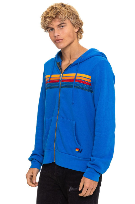 AVIATOR NATION 5 STRIPE HOODIE - ADVENTURE BLUE