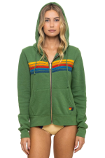 AVIATOR NATION 5 STRIPE HOODIE - PALM
