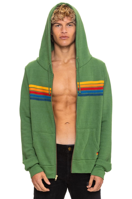 AVIATOR NATION 5 STRIPE HOODIE - PALM