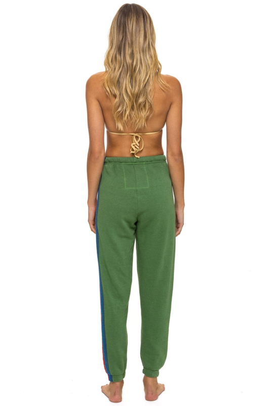 AVIATOR NATION 5 STRIPE SWEATPANTS - PALM