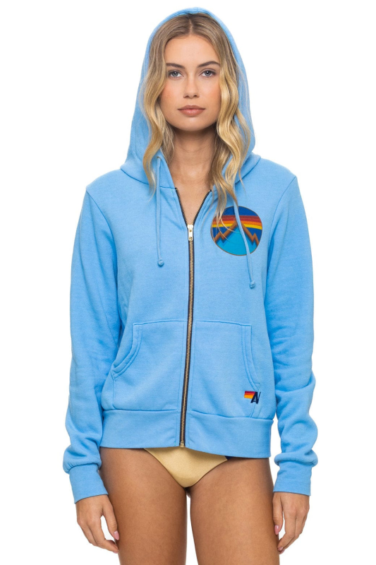 AVIATOR NATION ALL SEASONS CIRCLE ZIP HOODIE - SKY