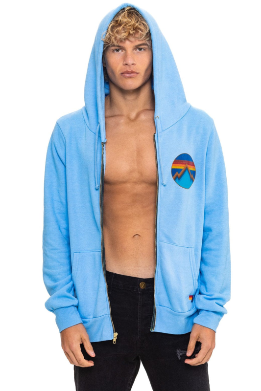 AVIATOR NATION ALL SEASONS CIRCLE ZIP HOODIE - SKY