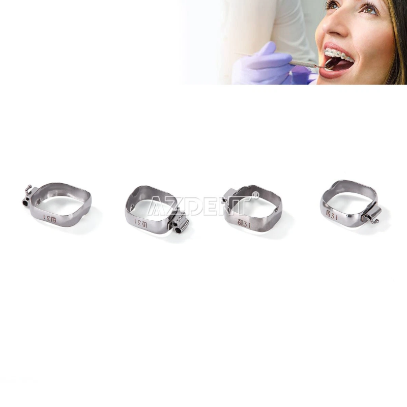 AZDENT DENTAL ORTHODONTIC BUCCAL TUBES 1ST MOLAR ROTH/MBT 022 16#-35# WITH BANDS