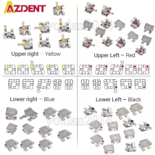 AZDENT DENTAL ORTHODONTIC BRACKET BRACES MINI/STANDARD MBT/ROTH 022/018 HOOK 345