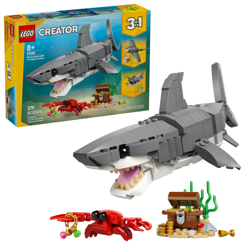 LEGO FIERCE SHARK WITH A TREASURE CHEST