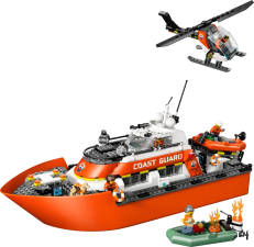 LEGO COAST GUARD RESCUE BOAT & HELICOPTER