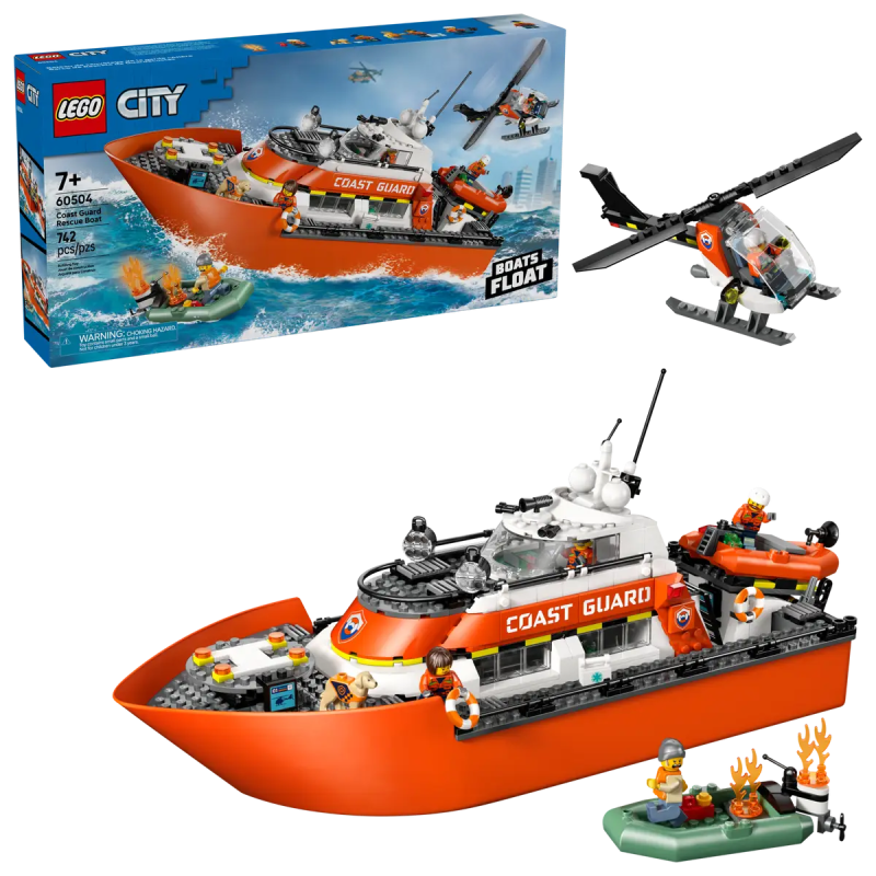 LEGO COAST GUARD RESCUE BOAT & HELICOPTER