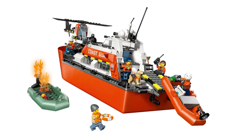 LEGO COAST GUARD RESCUE BOAT & HELICOPTER