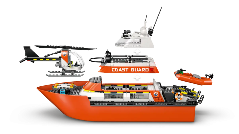 LEGO COAST GUARD RESCUE BOAT & HELICOPTER