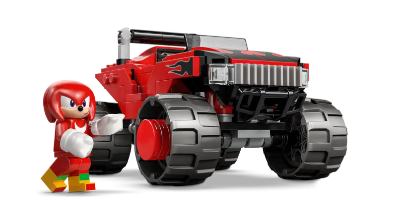 LEGO SILVER'S CAR VS. KNUCKLES' MONSTER TRUCK