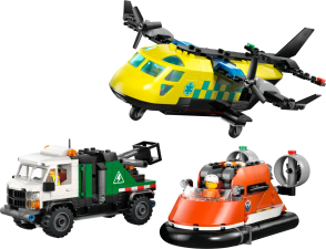 LEGO AIRPLANE, SERVICE TRUCK & HOVERCRAFT REMIX