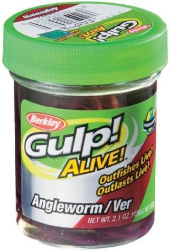 BERKLEY GULP! ALIVE! ANGLE WORM LIFELIKE FISHING BAIT FOR FRESHWATER TROUT SCENTED SOFT PLASTIC