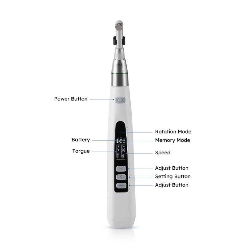 AZDENT RECIPROCATING LED DENTAL ENDO MOTOR CORDLESS 16:1 ROOT CANAL MICROMOTOR