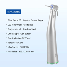 AZDENT DENTAL 20:1 LED FIBER OPTIC IMPLANT CONTRA ANGLE LOW SPEED HANDPIECE
