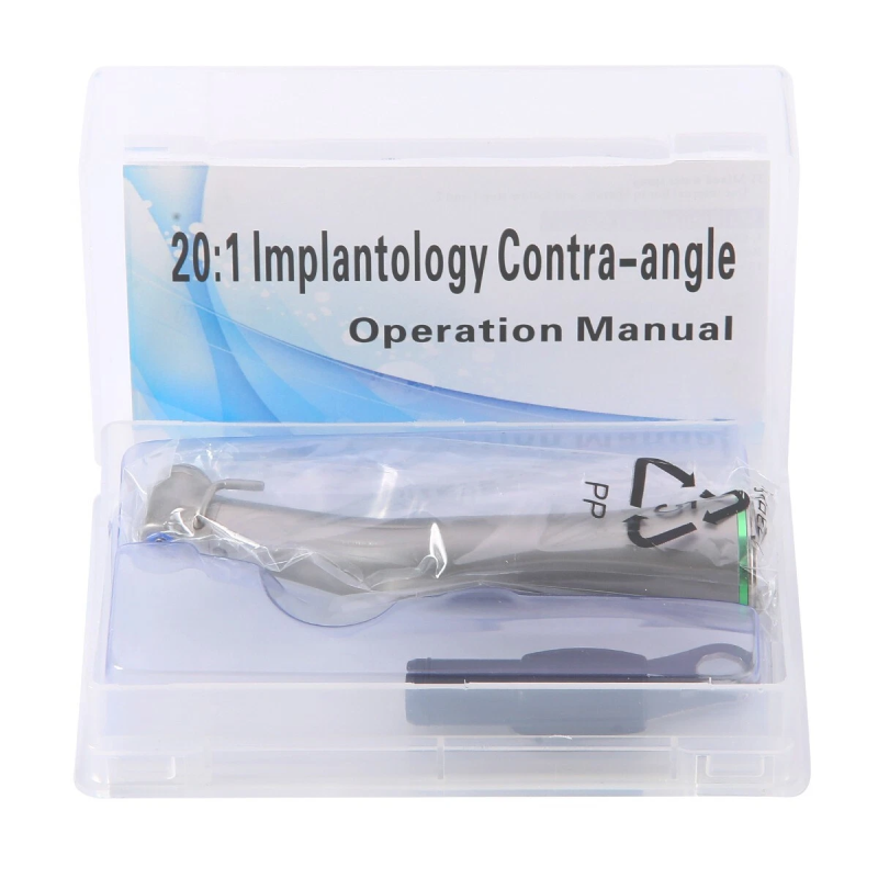 AZDENT DENTAL 20:1 LED FIBER OPTIC IMPLANT CONTRA ANGLE LOW SPEED HANDPIECE