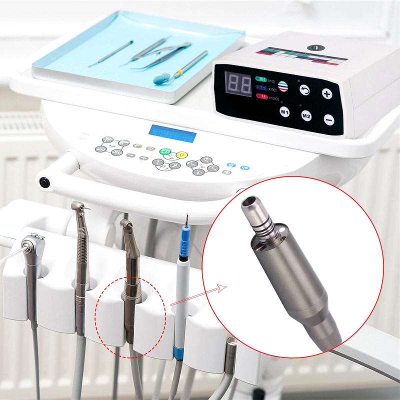 AZDENT DENTAL BRUSHLESS LED ELECTRIC MICRO MOTOR/1:5/1:1 INCREASING FIBER HANDPIECE