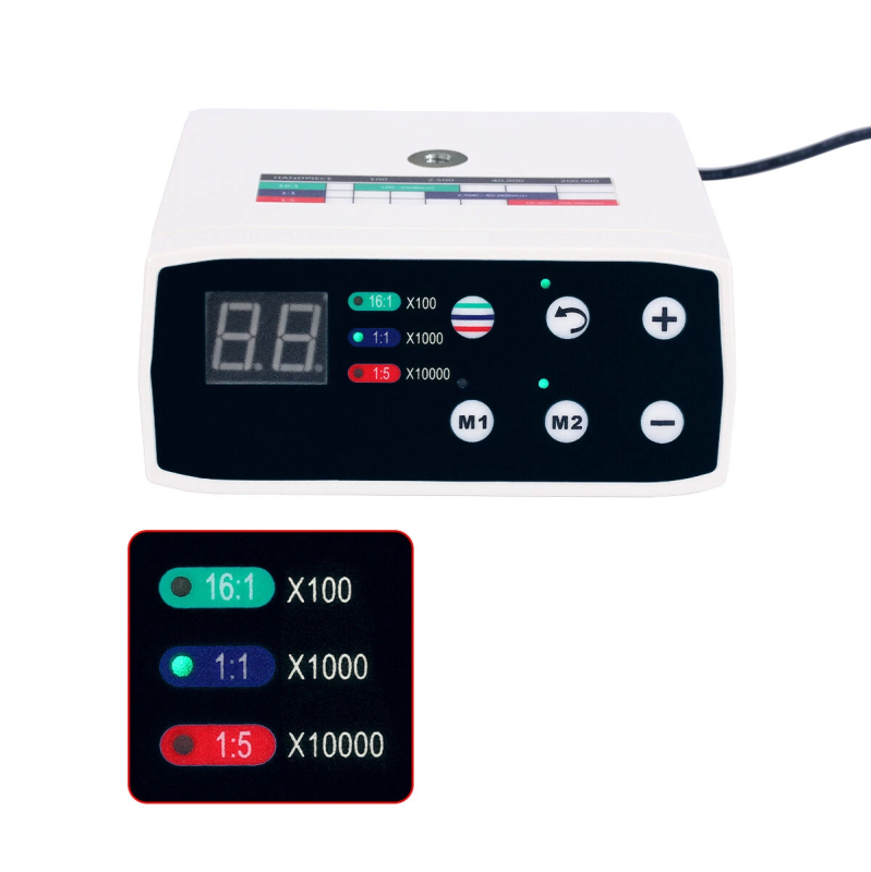 AZDENT DENTAL BRUSHLESS LED ELECTRIC MICRO MOTOR/1:5/1:1 INCREASING FIBER HANDPIECE
