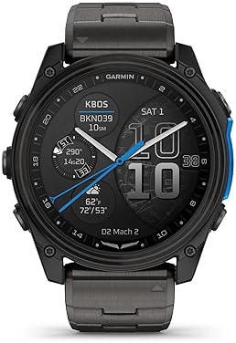 GARMIN D2 MACH 2 51MM AVIATOR SMARTWATCH GPS WEATHER HEALTH FLASHLIGHT CARBON GRAY TITANIUM