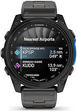 GARMIN D2 MACH 2 51MM AVIATOR SMARTWATCH GPS WEATHER HEALTH FLASHLIGHT CARBON GRAY TITANIUM