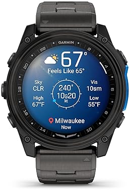 GARMIN D2 MACH 2 51MM AVIATOR SMARTWATCH GPS WEATHER HEALTH FLASHLIGHT CARBON GRAY TITANIUM