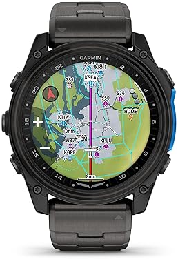 GARMIN D2 MACH 2 51MM AVIATOR SMARTWATCH GPS WEATHER HEALTH FLASHLIGHT CARBON GRAY TITANIUM