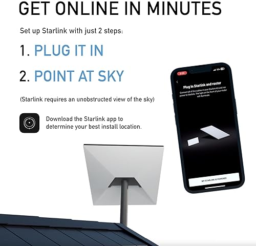 STARLINK GEN 3 KIT HIGH-SPEED SATELLITE INTERNET, PORTABLE WIFI 6 ROUTER, TRAVEL READY