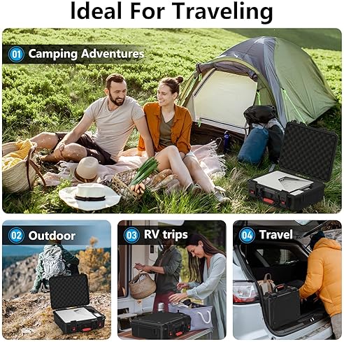 STARLINK MEKEET WATERPROOF HARD CASE FOR STARLINK MINI DISH WITH DUAL CARRY FOAM, TRAVEL READY
