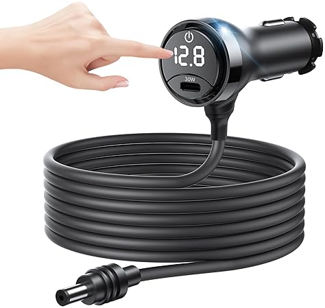 STARLINK MINI 16AWG WATERPROOF DC CABLE WITH SWITCH CIGARETTE LIGHTER ADAPTER 12V-48V 10FT