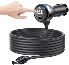 STARLINK MINI 16AWG WATERPROOF DC CABLE WITH SWITCH CIGARETTE LIGHTER ADAPTER 12V-48V 10FT