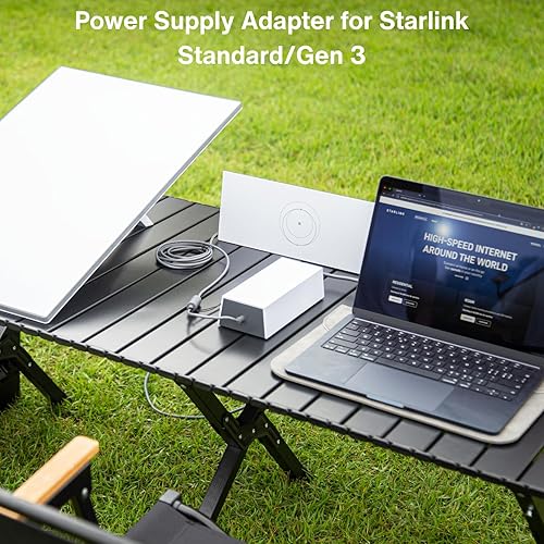 STARLINK STEINWHALE 195W POWER SUPPLY ADAPTER FOR STARLINK GEN 3 WITH DETACHABLE C8 CORD WATERPROOF PORT