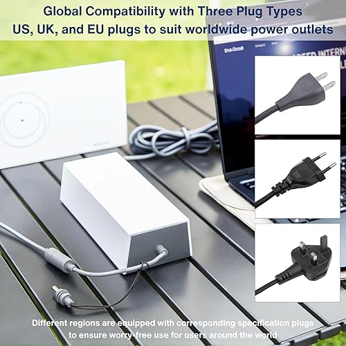 STARLINK STEINWHALE 195W POWER SUPPLY ADAPTER FOR STARLINK GEN 3 WITH DETACHABLE C8 CORD WATERPROOF PORT