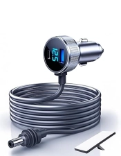 STARLINK MINI 3-IN-1 CAR ADAPTER CABLE 12V-48V WITH VOLTAGE DISPLAY USB-C PD 45W USB-A 35W 10FT