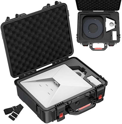 STARLINK MINI WATERPROOF HARD CASE WITH FOAM, PORTABLE SHOULDER CARRY FOR TRAVEL CAMPING