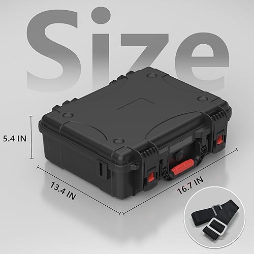 STARLINK MINI WATERPROOF HARD CASE WITH FOAM, PORTABLE SHOULDER CARRY FOR TRAVEL CAMPING