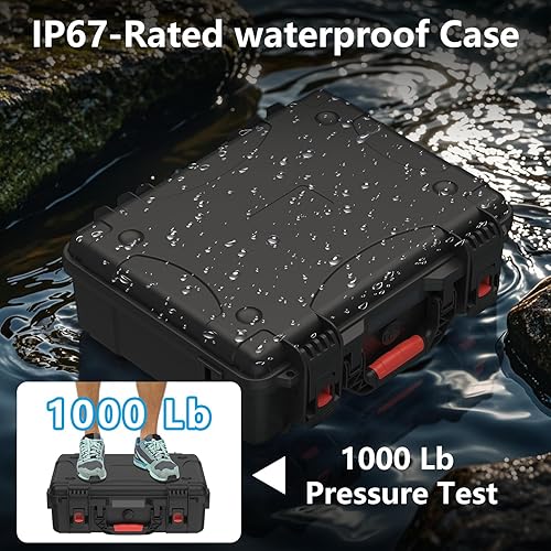 STARLINK MINI WATERPROOF HARD CASE WITH FOAM, PORTABLE SHOULDER CARRY FOR TRAVEL CAMPING