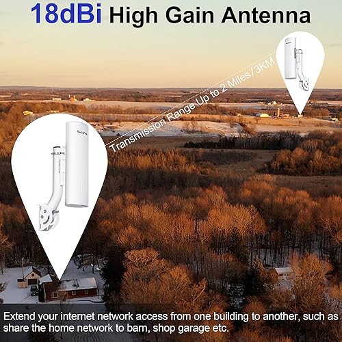 STARLINK GEN 3 WIRELESS LONG RANGE INTERNET EXTENDER 5.8GHZ 3KM 18DBI ANTENNA 2-PACK